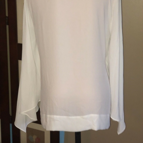 BCBGMaxAzria White Wrap Blouse - Picture 6 of 6